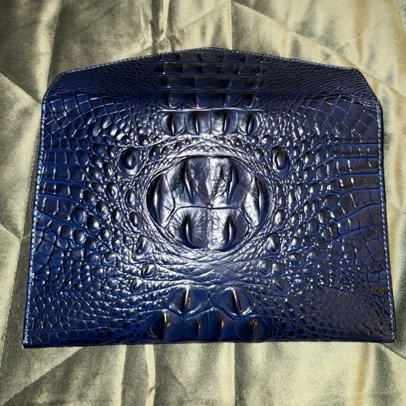 BRAHMIN Envelope Clutch - Navy/Black - Picture 6 of 7